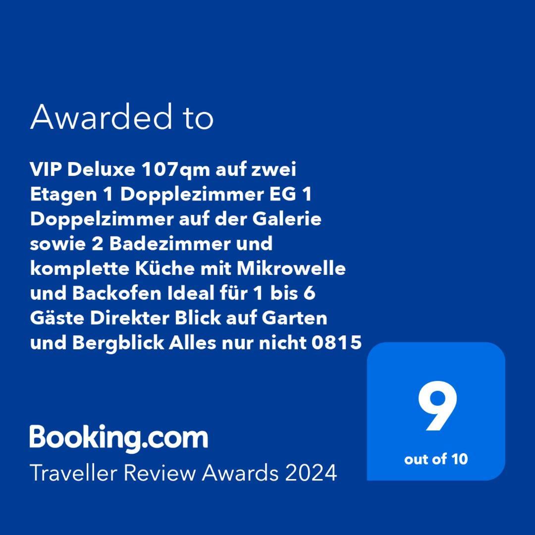 Vip Deluxe 107Qm Auf Zwei Etagen 1 Dopplezimmer Eg 1 Doppelzimmer Auf Der Galerie Sowie 2 Badezimmer Und Komplette Kueche Mit Mikrowelle Und Backofen Ideal Fuer 1 Bis 6 Gaeste Direkter Blick Auf Garten Und Bergblick Alles Nur Nicht 0815 Apartman Schliersee Kültér fotó